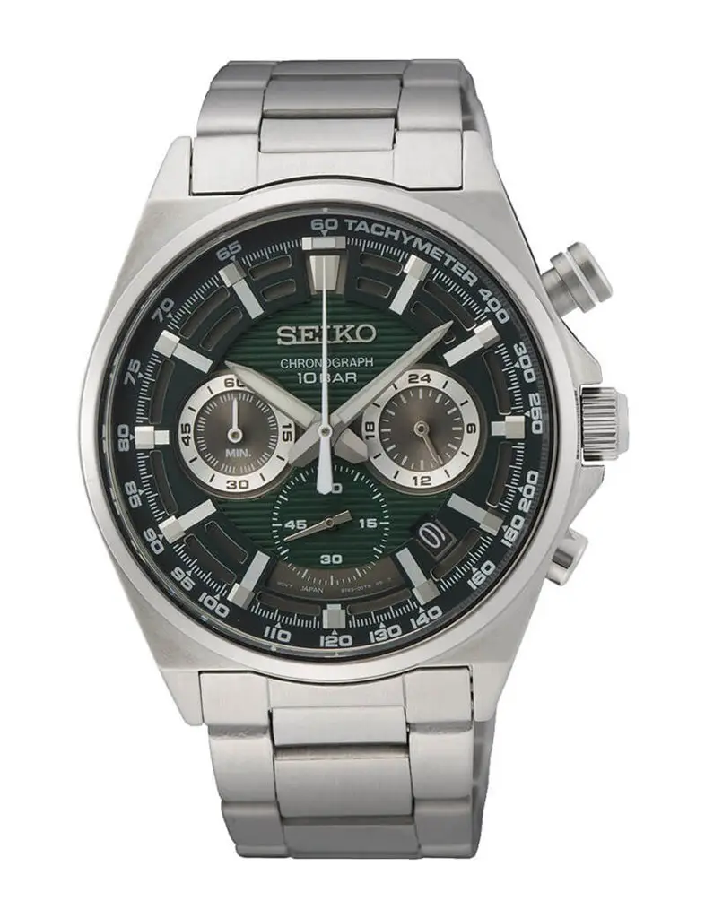 Seiko SSB405P Quartz Çelik Gri Yeşil Kadran 10 ATM 41 mm Erkek Kol Saati