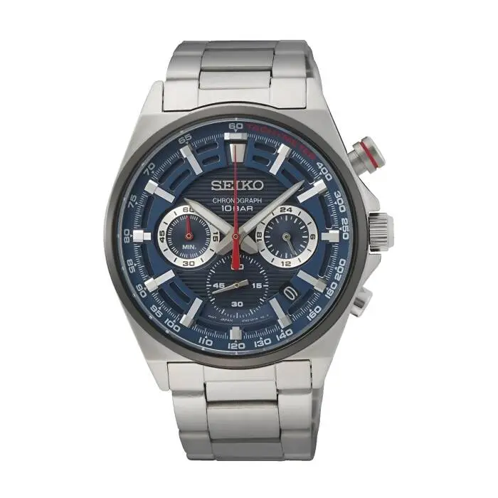 Seiko SSB407P Kronograf Quartz Çelik Gri Lacivert Kadran 10 ATM 41 mm Erkek Kol Saati