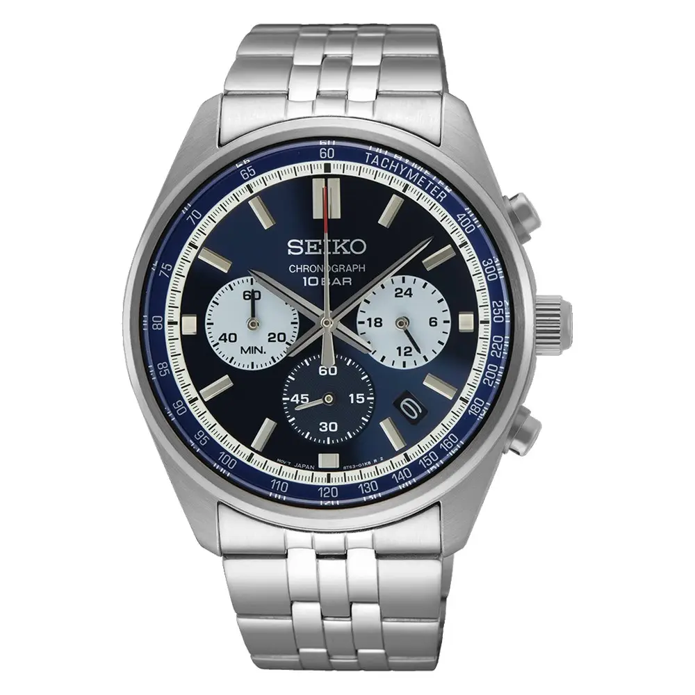 Seiko SSB427P Quartz Çelik Gri Lacivert Kadran 10 ATM 41 mm Erkek Kol Saati