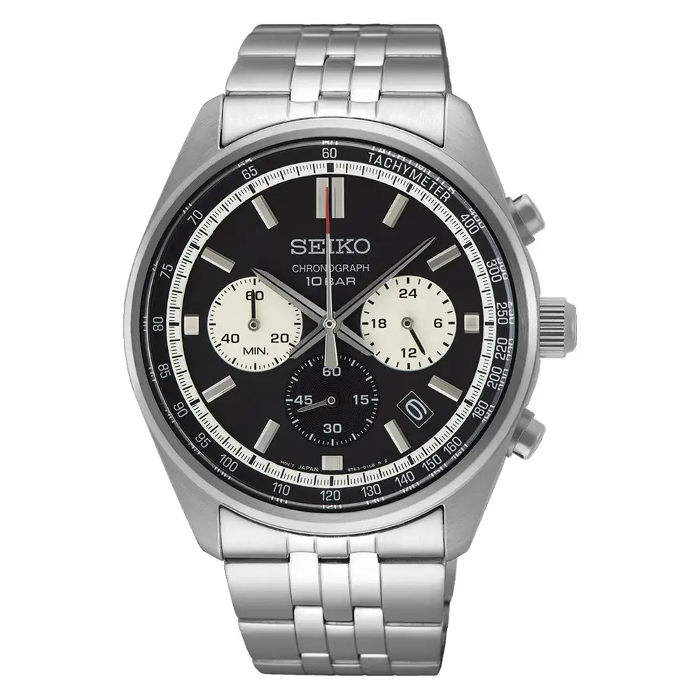 Seiko SSB429P Quartz Çelik Gri Siyah Kadran 41 mm Erkek Kol Saati