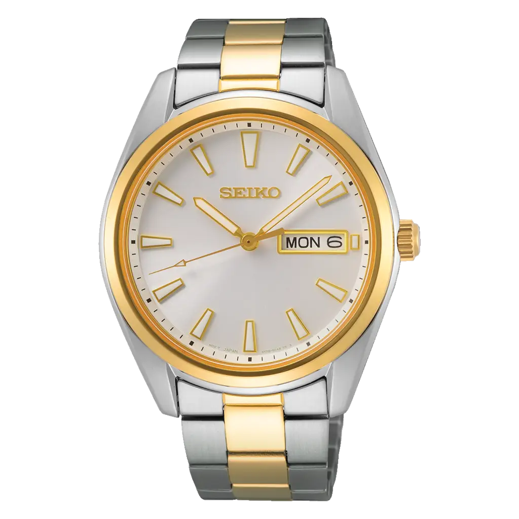 Seiko SUR446P Quartz Çelik Gri-Sarı Safir Cam 10 ATM 40 mm Erkek Kol Saati