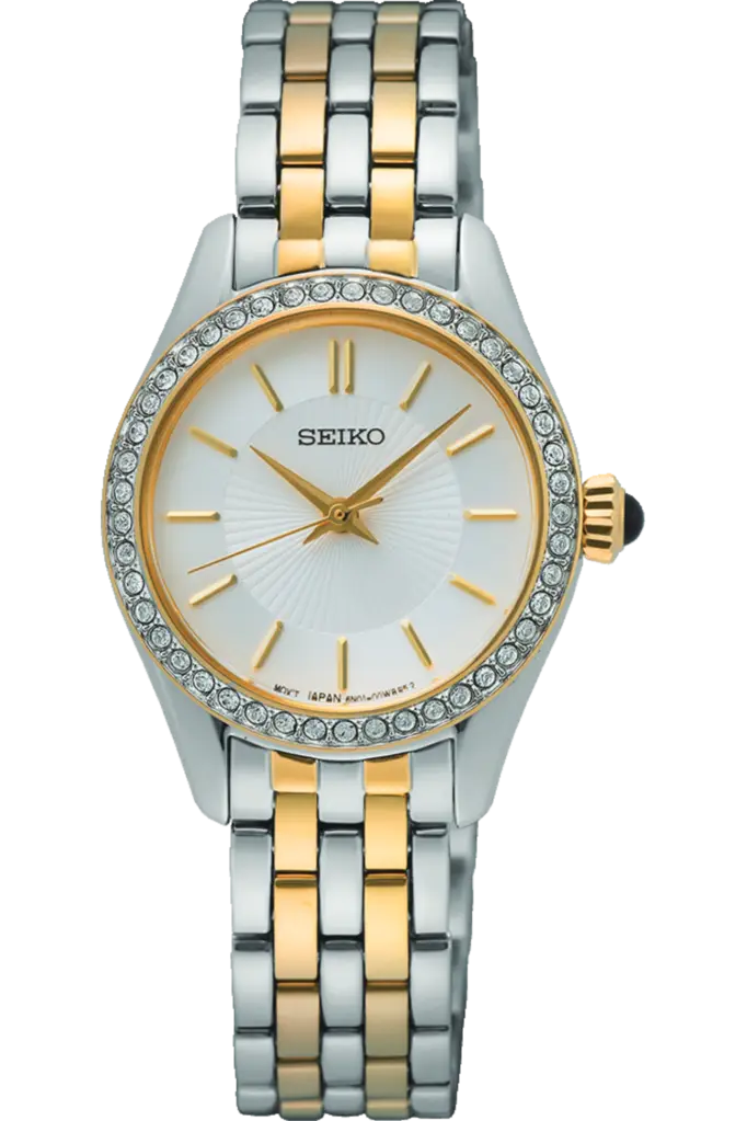Seiko SUR540P Quartz Çelik Gri Altın Rengi 26 mm Kadın Kol Saati