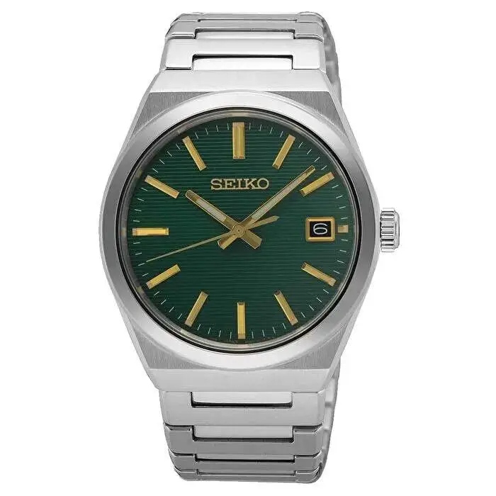 Seiko SUR601P1 Quartz Çelik Gri Yeşil Kadran Safir 39 mm Erkek Kol Saati