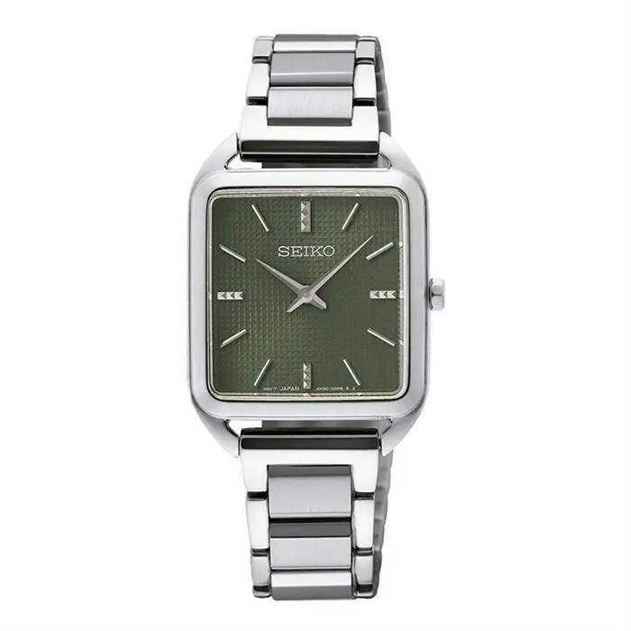 Seiko SWR075P Quartz Çelik Gri Yeşil Kadran 26 mm Kadın Kol Saati