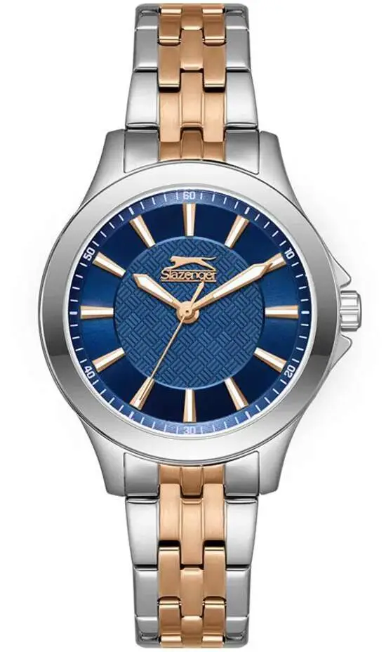 Slazenger SL.09.2349.3.04 Quartz Çelik Rose/Gri Mavi Kadran 35 mm Kadın Kol Saati