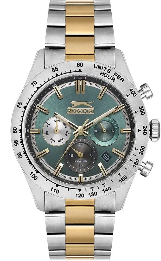 Slazenger SL.09.2419.2.06 Quartz Çelik Altın/Gri 44 mm Erkek Kol Saati