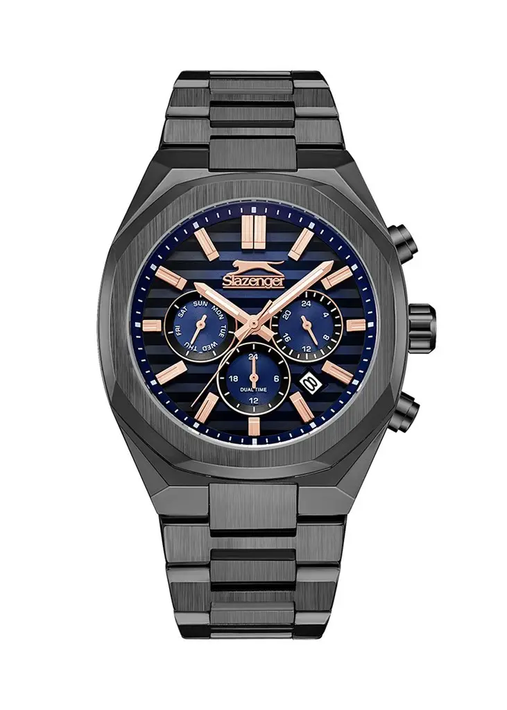 Slazenger SL.09.2422.2.04 Quartz Çelik Siyah 45 mm Erkek Kol Saati
