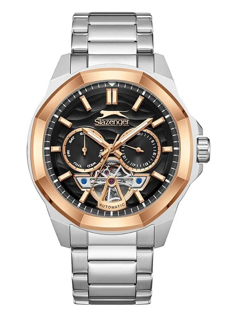 Slazenger SL.09.2439.2.03 Otomatik Çelik Gri Siyah Kadran 47 mm Erkek Kol Saati