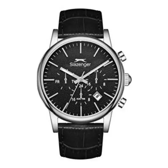 Slazenger SL.09.2481.2.02 Quartz Deri Siyah 40 mm Erkek Kol Saati