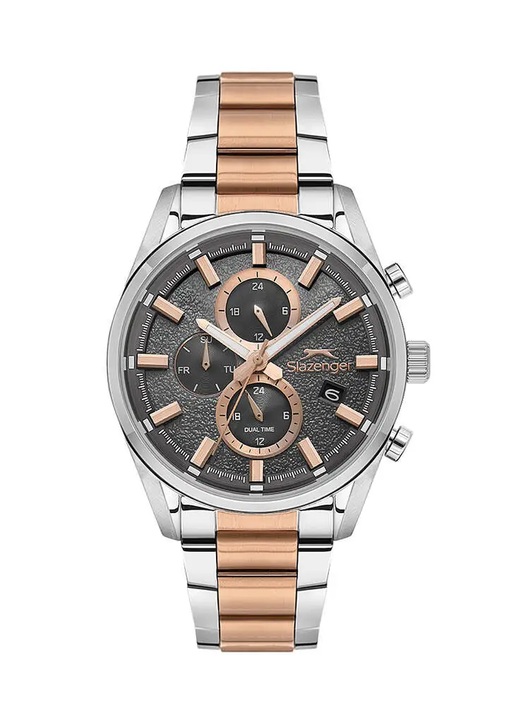 Slazenger SL.09.2515.2.04 Quartz Çelik Rose/Gri Füme Kadran 42 mm Erkek Kol Saati