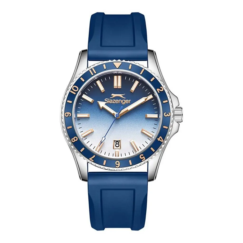 Slazenger SL.09.2531.1.02 Quartz Silikon Mavi 42 mm Erkek Kol Saati