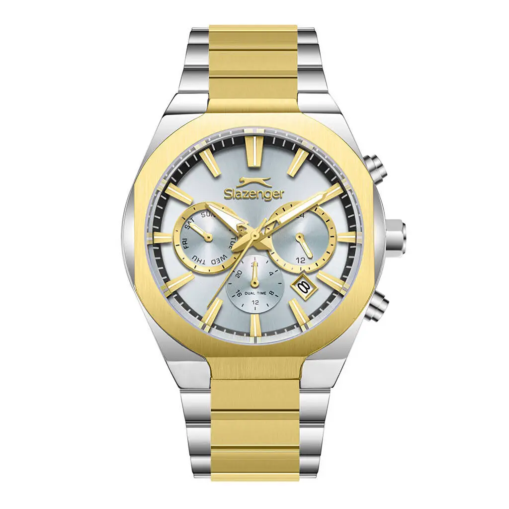 Slazenger SL.09.2540.2.05 Quartz Çelik Altın/Gri 42 mm Erkek Kol Saati