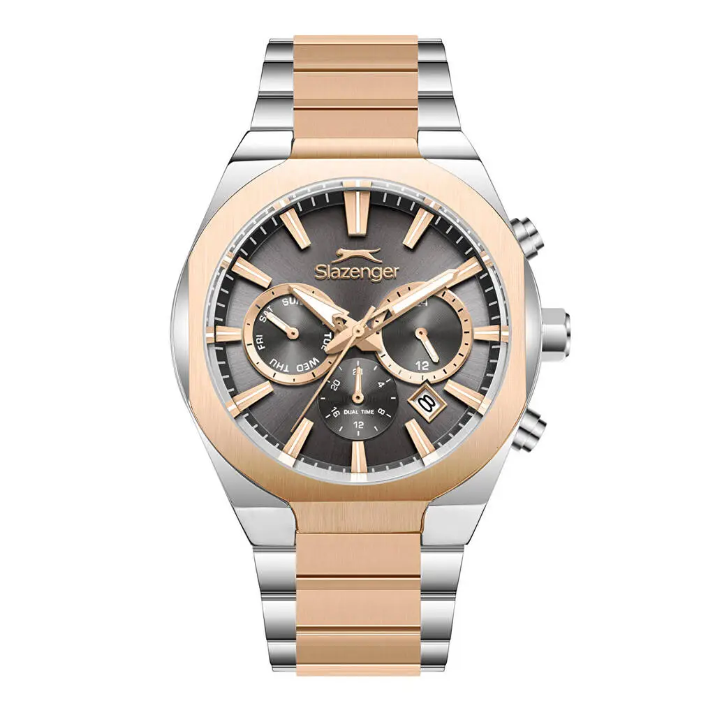 Slazenger SL.09.2540.2.07 Quartz Çelik Rose/Gri 42 mm Erkek Kol Saati