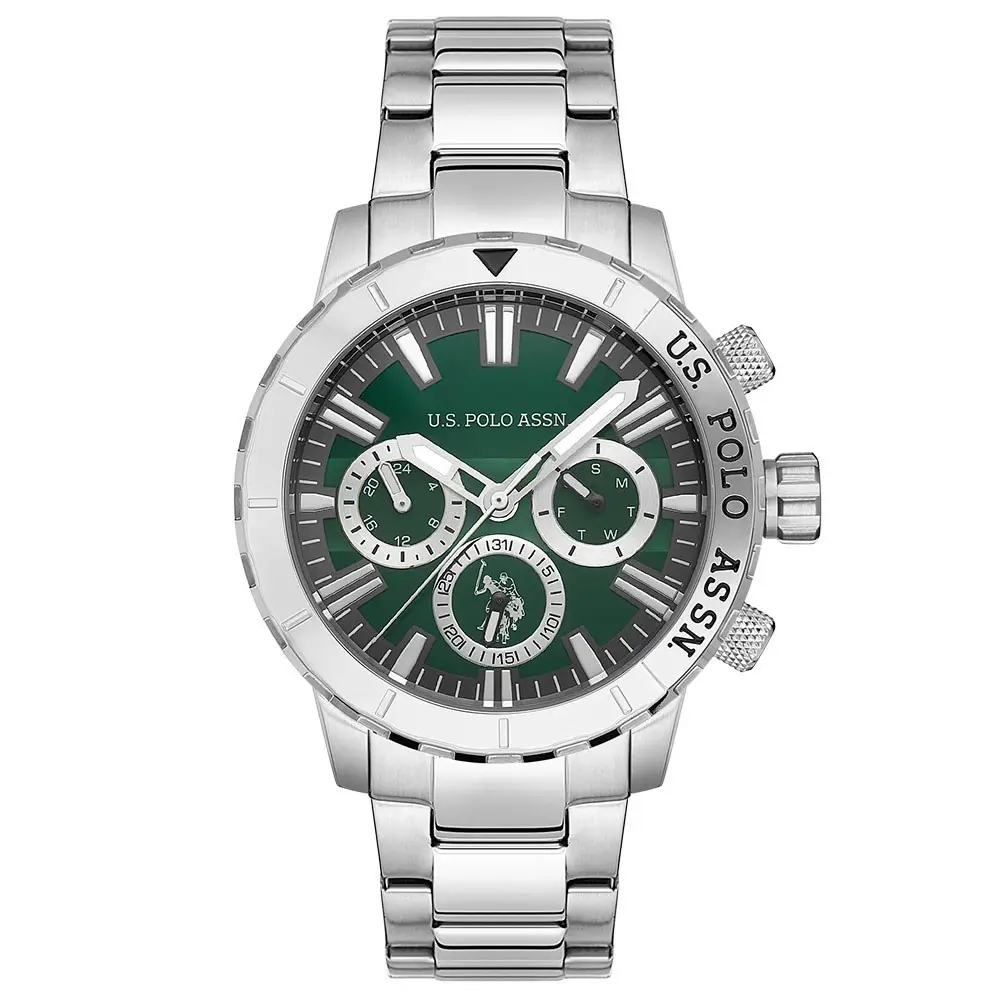 U.S. Polo Assn. USPA1026-12 Quartz Çelik 45 mm Gri Erkek Kol Saati 