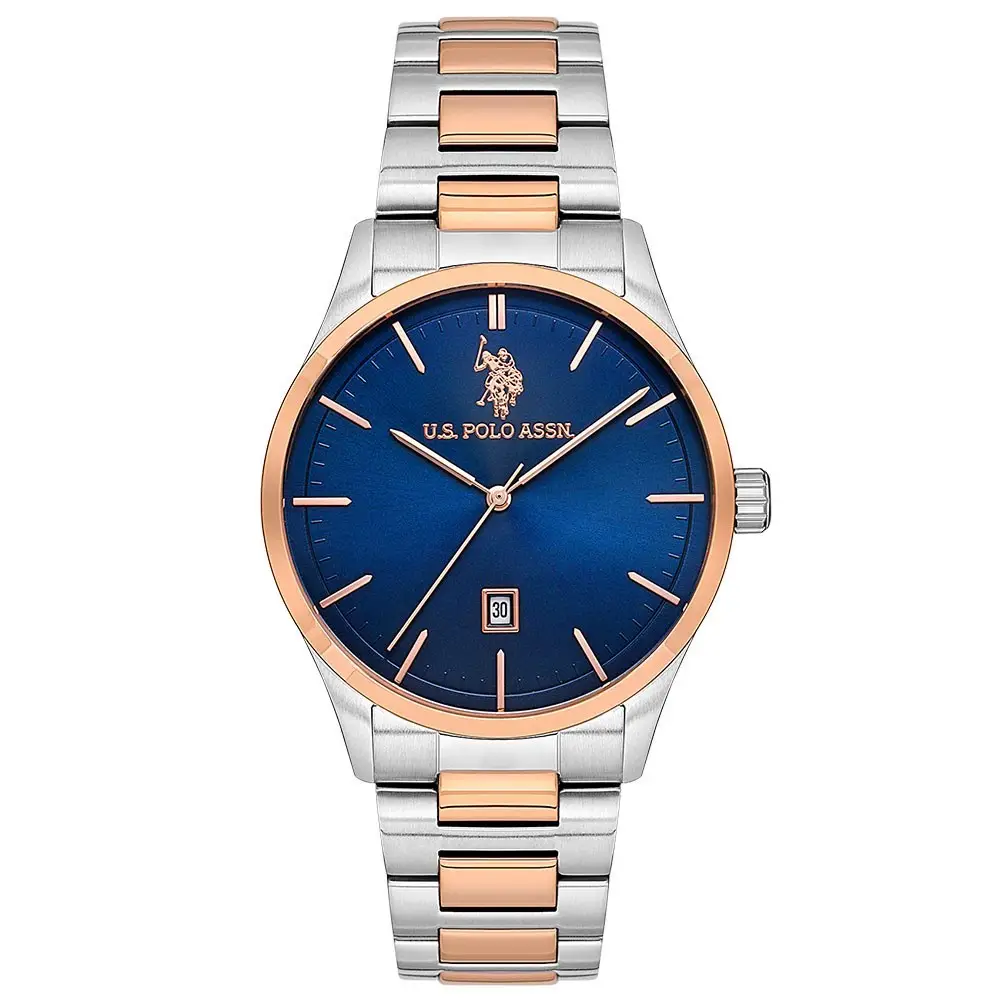 U.s. Polo Assn. USPA1072-05 Quartz Çelik Rose/Gri Mavi Kadran 42 mm Erkek Kol Saati