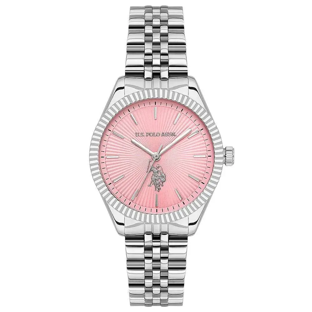 U.s. Polo Assn. USPA2045-10 Quartz Çelik Gri Pembe Kadran 34 mm Kadın Kol Saati