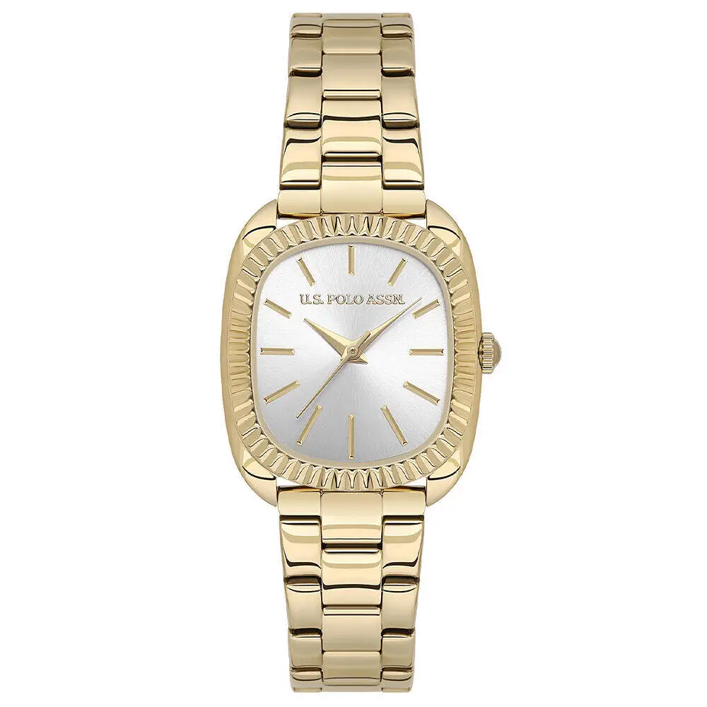 U.s. Polo Assn. USPA2143-04 Quartz Çelik Altın Rengi Gri Kadran 28x33 mm Kadın Kol Saati