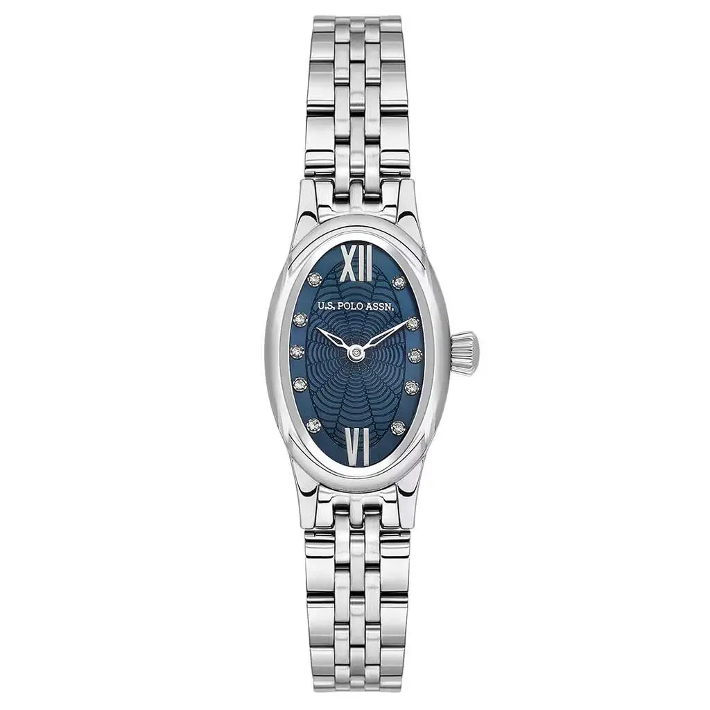 U.s. Polo Assn. USPA2165-04 Quartz Çelik Gri Lacivert Kadran 20x39 mm Kadın Kol Saati 