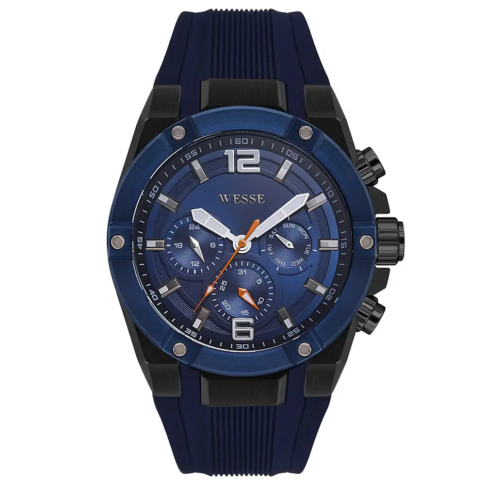 Wesse WWG201609 Quartz Silikon Mavi 47 mm Erkek Kol Saati