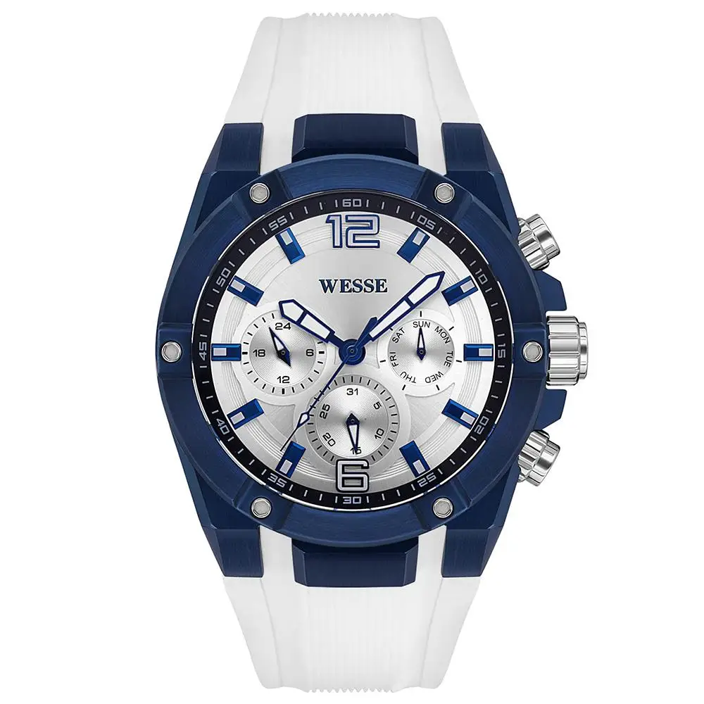 Wesse WWG201610 Quartz Silikon 47 mm Beyaz Erkek Kol Saati