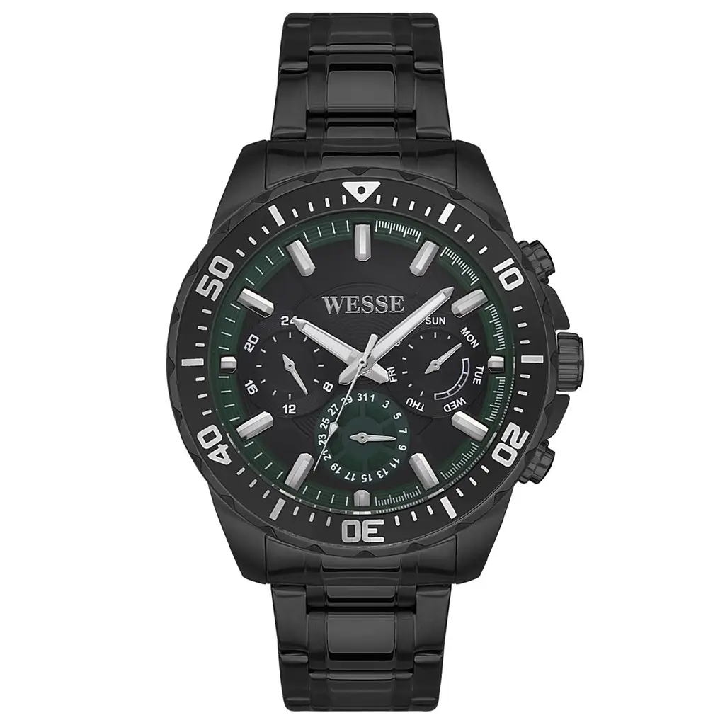 Wesse WWG207603 Quartz Çelik Siyah 45 mm Erkek Kol Saati