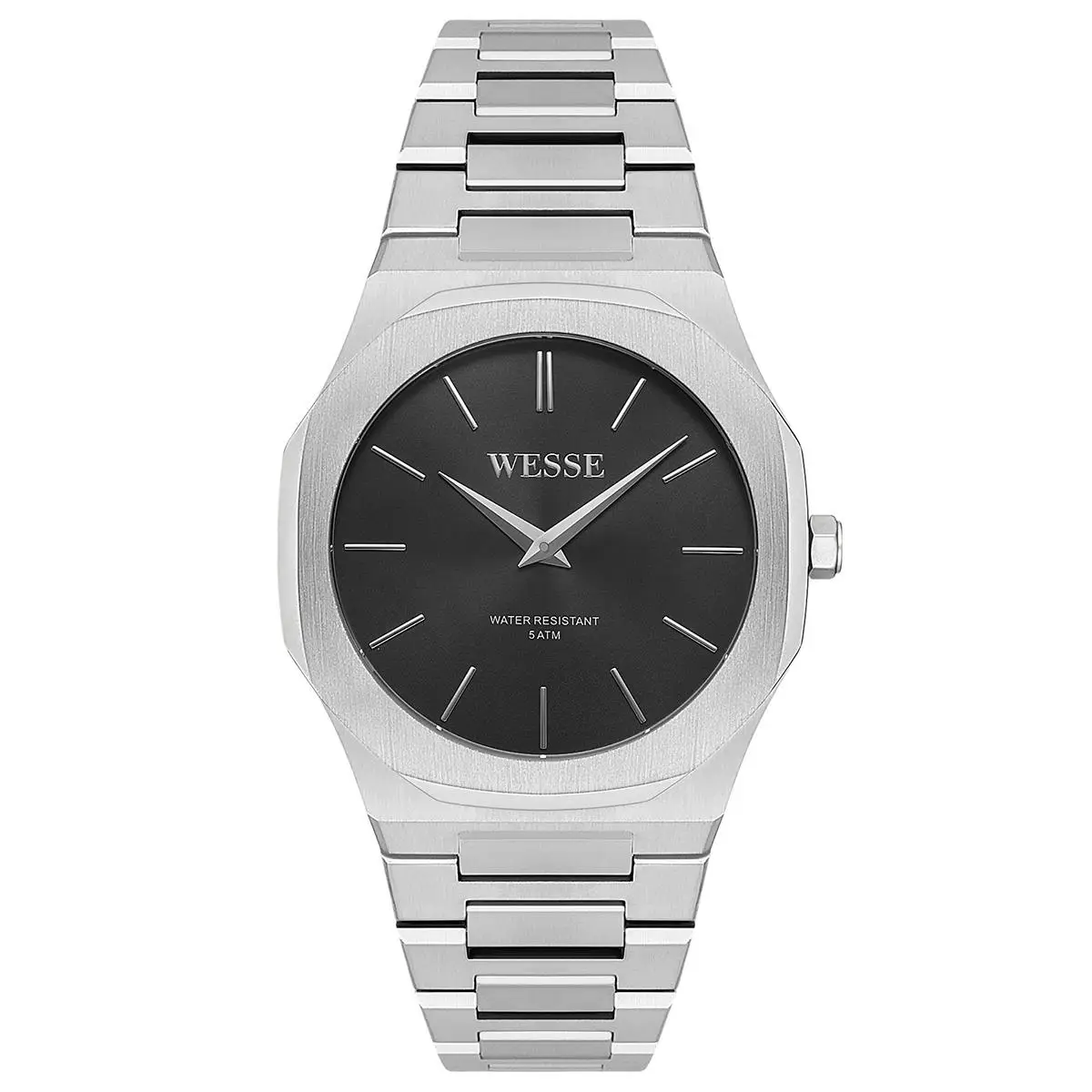 Wesse WWG402601 Quartz Çelik Gri Siyah Kadran 40 mm Erkek Kol Saati