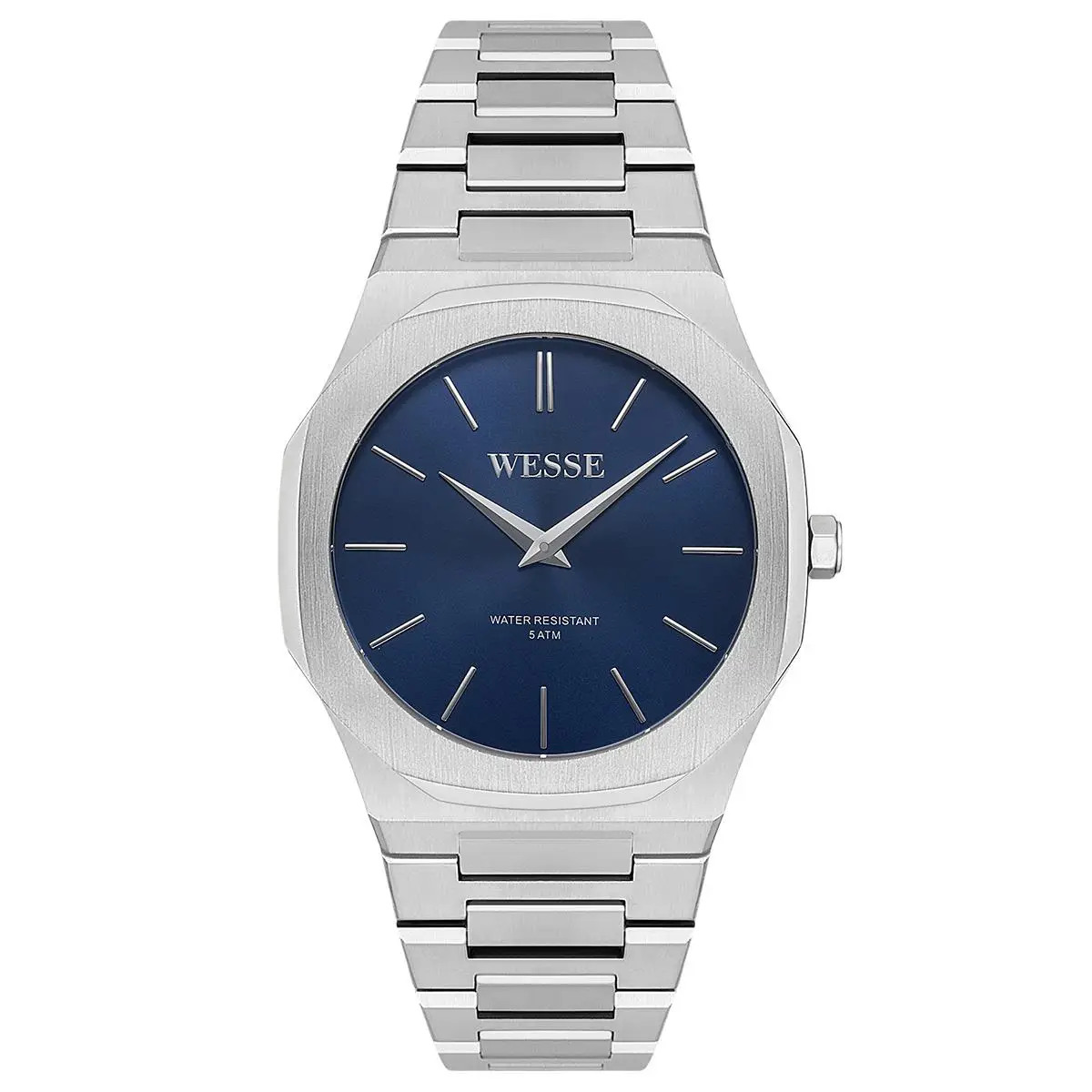 Wesse WWG402603 Quartz Çelik Gri Lacivert Kadran 40 mm Erkek Kol Saati