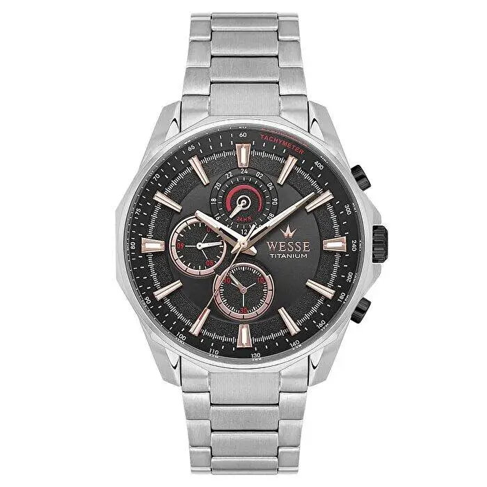 Wesse WWG403602 Quartz Titanyum Gri Füme Kadran 42 mm Erkek Kol Saati