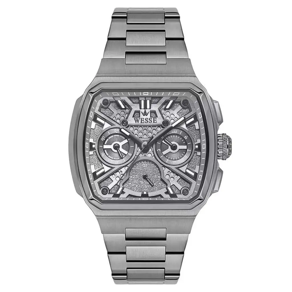 Wesse WWG404103 Quartz Çelik Füme 42x52 mm Erkek Kol Saati