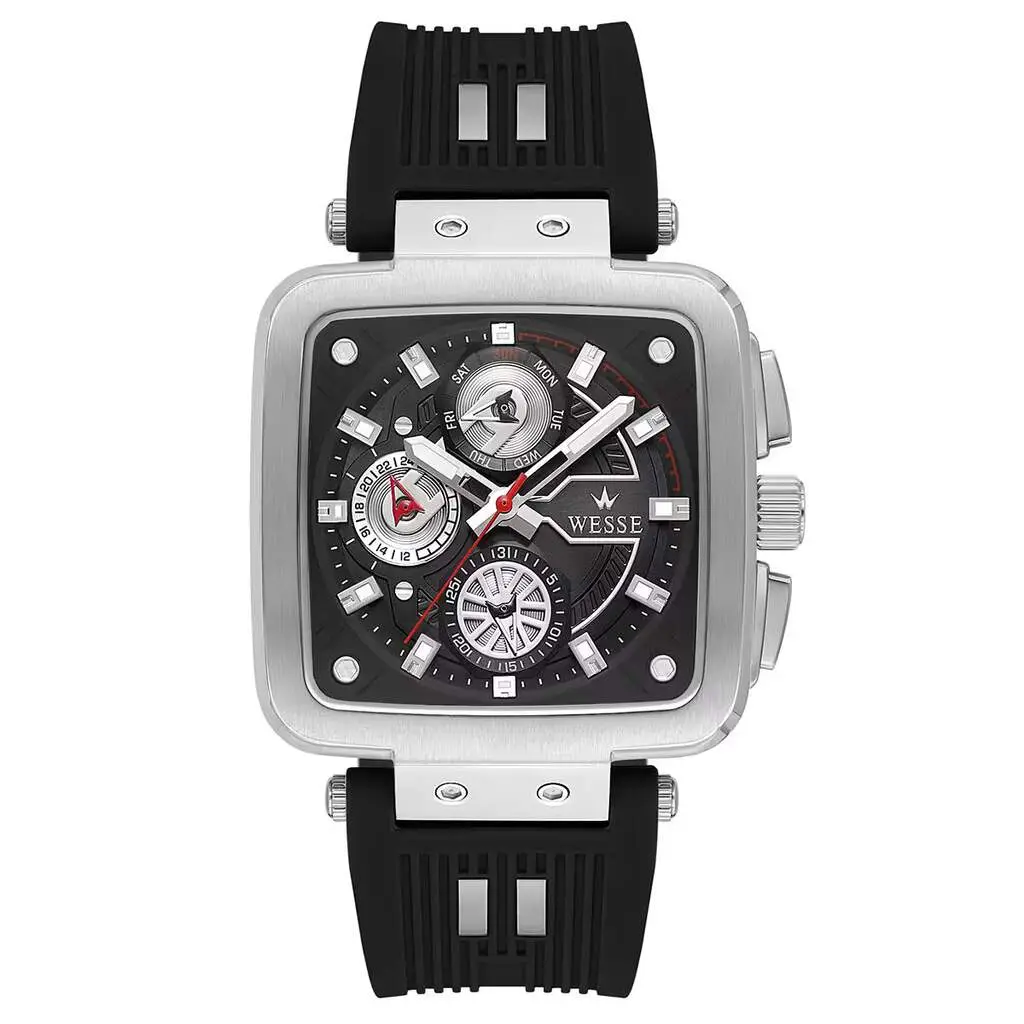 Wesse WWG404201 Quartz Silikon Siyah 42x52 mm Erkek Kol Saati 