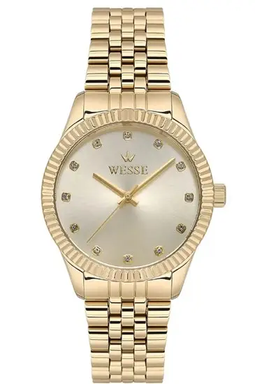 Wesse WWL1088B09 Quartz Çelik Altın Rengi 36 mm Kadın Kol Saati