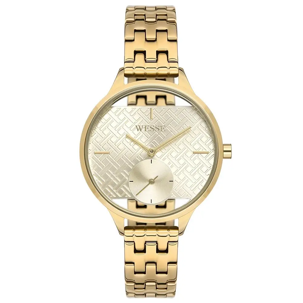 Wesse WWL109603 Quartz Çelik Altın Rengi 37 mm Kadın Kol Saati