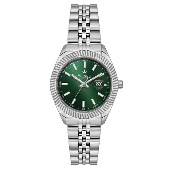 Wesse WWL1115B06 Quartz Çelik Gri Yeşil Kadran 32 mm Kadın kol Saati