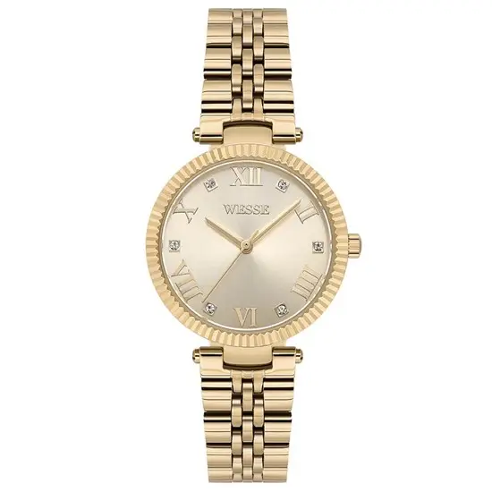 Wesse WWL111902 Quartz Çelik Altın Rengi 33 mm Kadın Kol Saati