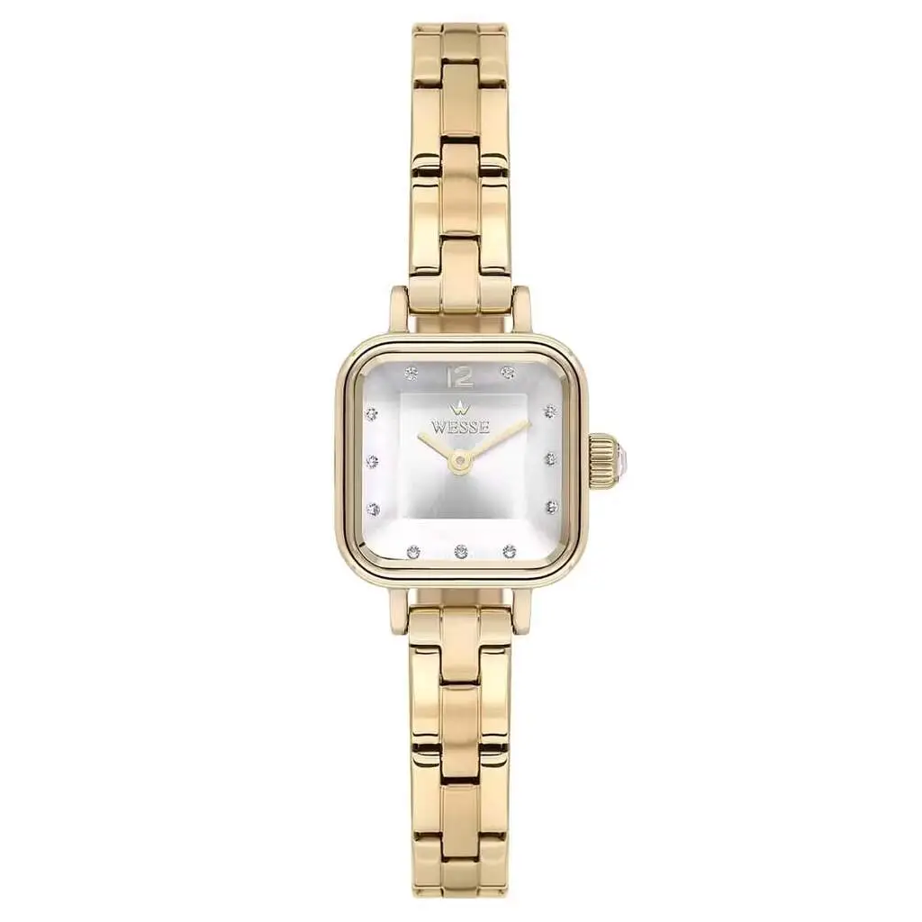 Wesse WWL117003 Quartz Çelik Altın Rengi Gri Kadran 21 mm Kadın Kol Saati