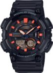 Casio AEQ-110W-1A2VDF Quartz Silikon Siyah 10 ATM 47 mm Erkek Kol Saati
