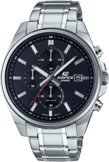 Casio EFV-610D-1AVUDF Quartz Çelik Gri Siyah Kadran 44 mm Erkek Kol Saati