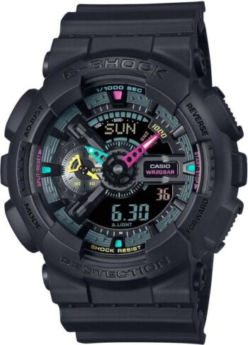 Casio GA-110MF-1ADR Quartz Silikon Siyah 20 ATM 52 mm Erkek Kol Saati