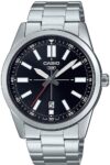Casio MTP-VD02D-1EUDF Quartz Çelik Gri Siyah Kadran 41 mm Erkek Kol Saati