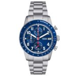 Fossil FFS6047 Quartz Çelik Gri Mavi Kadran 42 mm Erkek Kol Saati