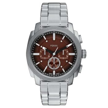 Fossil FFS6144 Quartz Çelik Gri Bordo Kadran 44 mm Erkek Kol Saati
