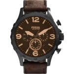 Fossil FJR1487 Quartz Çelik Deri Kahverengi 50 mm Erkek Kol Saati