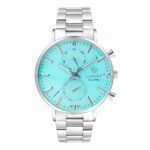 Gant G121020 Quartz Çelik Gri Turkuaz Kadran 44 mm Multifonksiyon Erkek Kol Saati