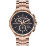Quantum TTG912.450 Quartz Kronograflı Titanyum Kasa Çelik Rose Gold Kahverengi Kadran 47 mm Erkek Kol Saati
