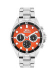 Slazenger SL.09.2383.2.05 Quartz Çelik Gri Turuncu Kadran 45 mm Erkek Kol Saati