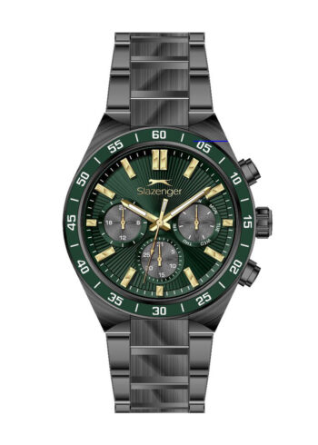 Slazenger SL.09.2510.2.05 Quartz Çelik Siyah Yeşil Kadran 44 mm Erkek Kol Saati
