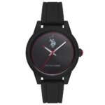U.S. Polo Assn. USPA2007-03 37 mm Siyah Slikon Kordonlu Kadın Kol Saati