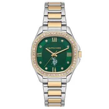 U.s. Polo Assn. USPA2088-04 Quartz Çelik Altın/Gri Yeşil Kadran 32 mmx39 mm Kadın Kol Saati