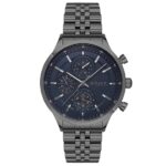 Wesse WWG207406 Quartz Çelik Füme Lacivert Kadran 43 mm Erkek Kol Saati