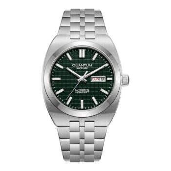 Quantum QMG1256.370 Otomatik Çelik Gri Yeşil Kadran Safir Cam 10 ATM 41 mm Erkek Kol Saati